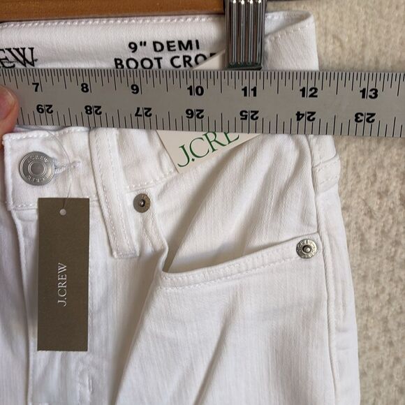J Crew 9" demi-boot crop jean in white wash Womens Size 24 - Picture 7 of 11